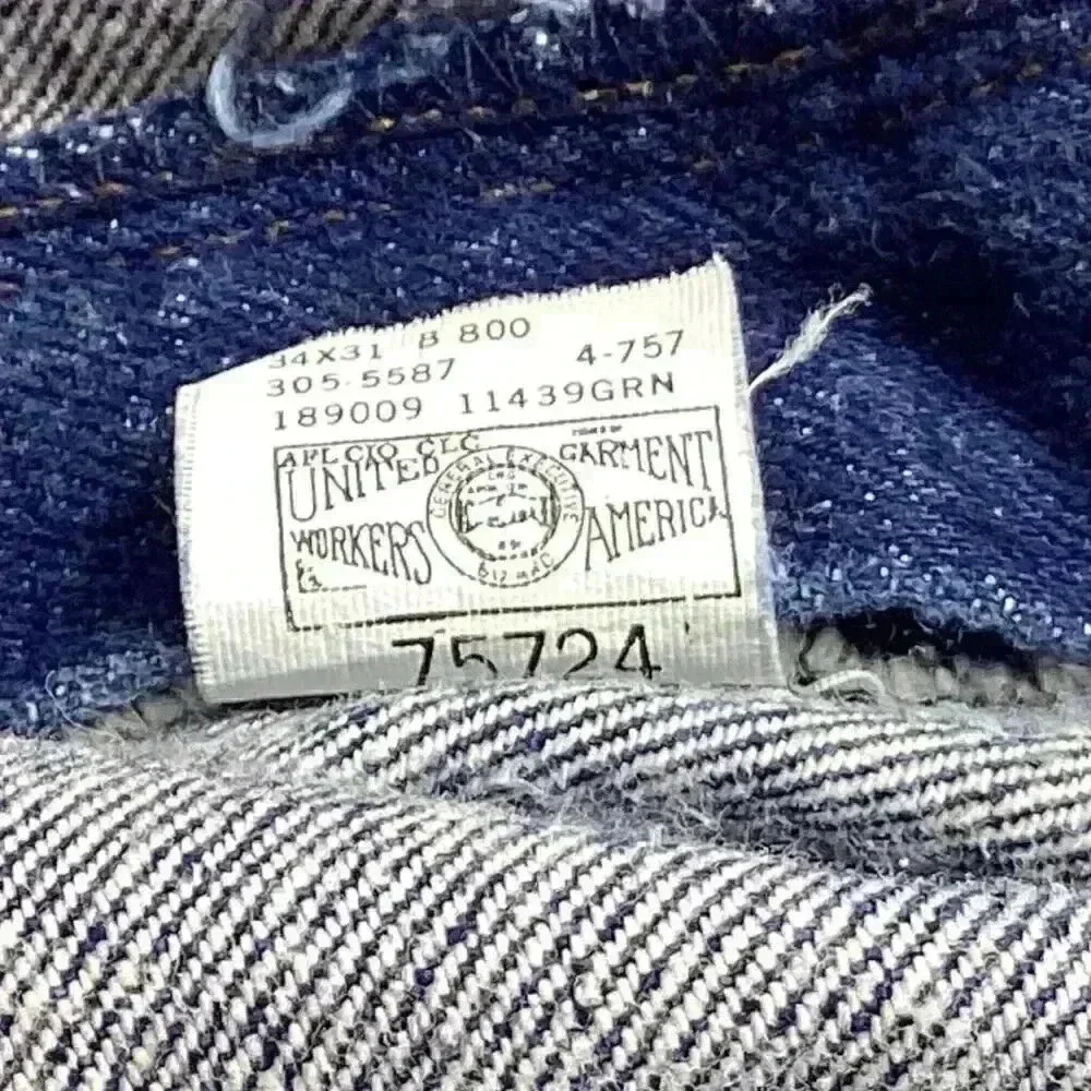 Lee Jeans Women 14 Blue High Waist Mom Dark Cotton Straght Union Made Vintage - Picture 8 of 8